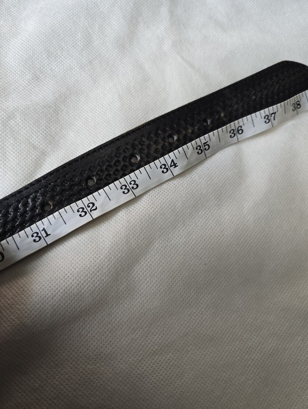 CMexico Made Black Leather Belt Partly Braded w/ Gold Floral Western Buckle 32 - Picture 4 of 9